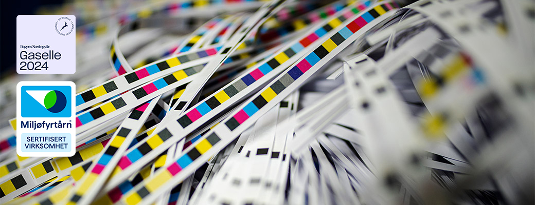 Bilde av papirremser med fargeprøver