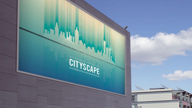 Store bannere ser imponerende ut på egnede områder som for eksempel en fasade